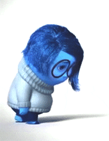 Cartoon Character with Blue Hair and Glasses