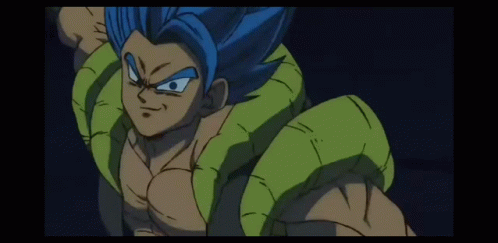 Cartoon Character with Blue Hair and Lightning