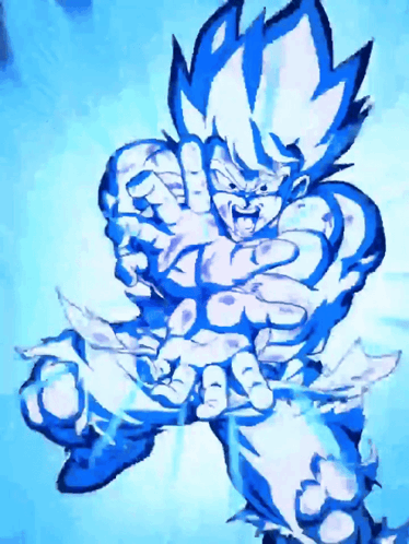 Cartoon Character with Blue Hair