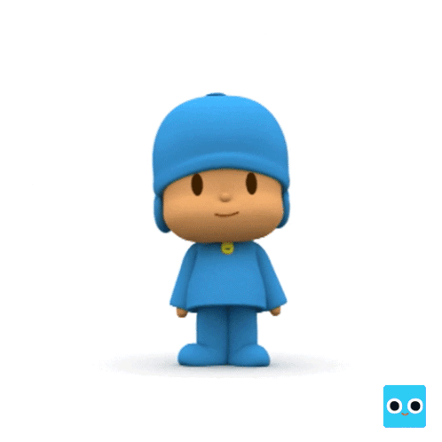 Cartoon Character With Blue Hat And Blue Shirt GIF