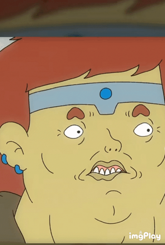 Cartoon Character With Blue Headband
