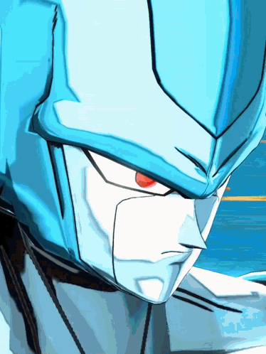 Cartoon Character With Blue Helmet Close Up