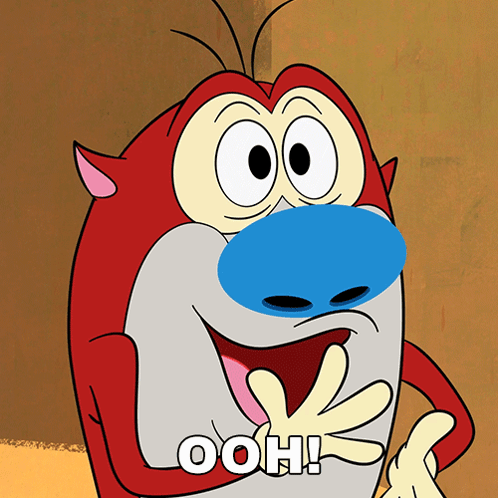 Cartoon Character With Blue Nose Says Ooh