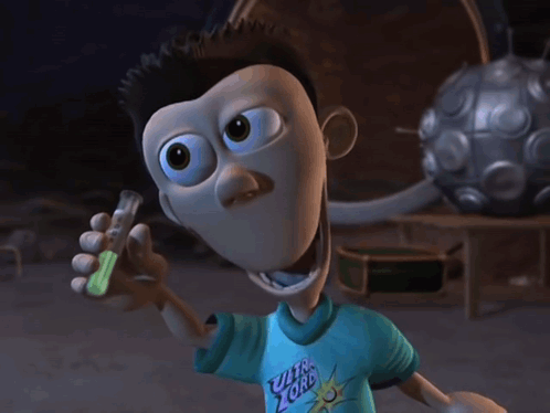 Cartoon Character With Blue Shirt And Big Eyes GIF