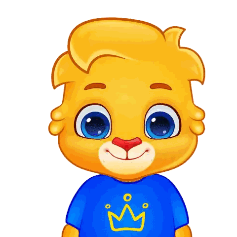 Cartoon Character with Blue Shirt and Yellow Crown