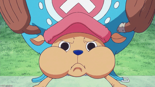 Cartoon Character with Blue X Hat