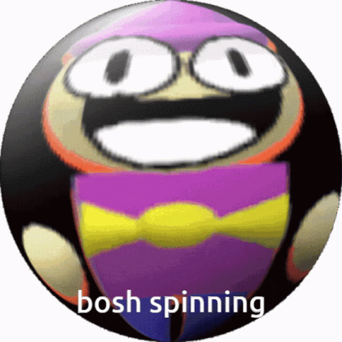 Cartoon Character With Bosh Spinning GIF