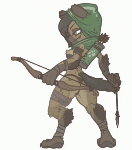 Cartoon Character With Bow and Arrow