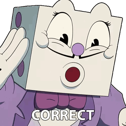 Cartoon Character With Box on Head Correct