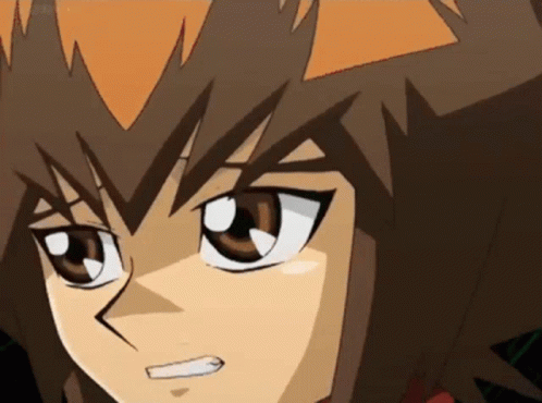 Cartoon Character With Brown Hair And White Eyes GIF