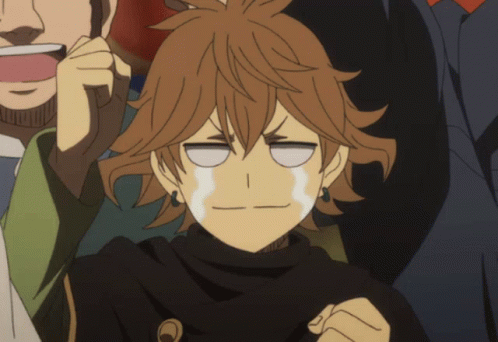 Cartoon Character With Brown Hair Making Funny Face Eyes Closed GIF