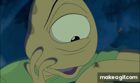 Cartoon Character With Bug Saying Make a Gif