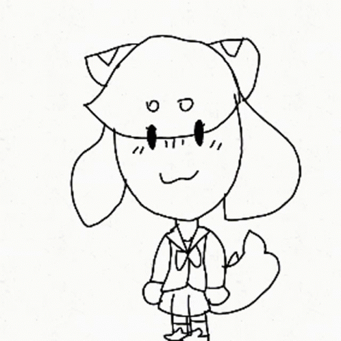 Cartoon Character with Cat Head