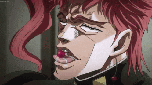 Cartoon Character With Cherry in Mouth