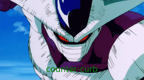 Cartoon Character With Counter-Curb Text