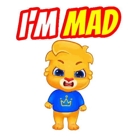 Cartoon Character With Crown and I M Mad
