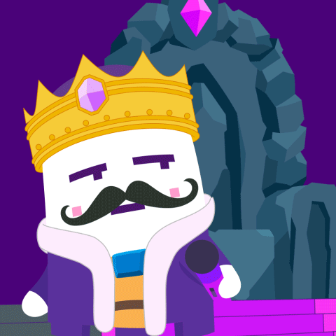 Cartoon Character With Crown and Mustache