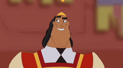 Cartoon Character with Crown Covering Mouth