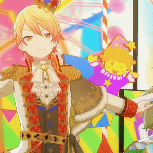 Cartoon Character With Crown Holding Stuffed Animal