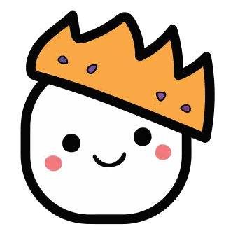 Cartoon Character with Crown