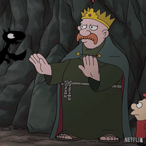 Cartoon Character With Crown Saying Peace Be With You