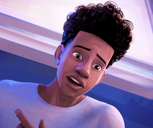 Cartoon Character With Curly Hair And White Shirt GIF