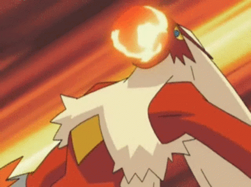 Cartoon Character With Fireball Head GIF