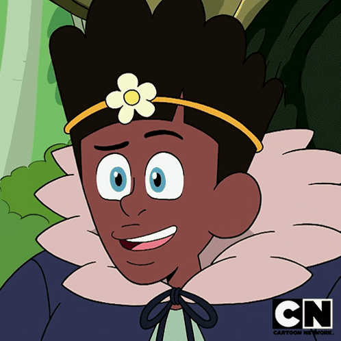 Cartoon Character With Flower on Head Sponsored by CN