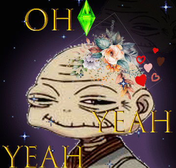 Cartoon Character With Flowers Saying Oh Yeah GIF