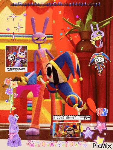 Cartoon Character with Glasses and Colorful Hat