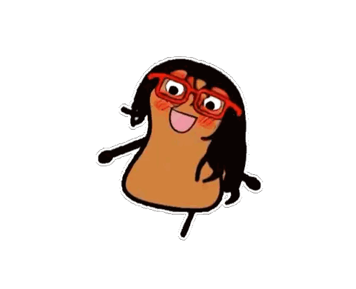Cartoon Character with Glasses and Dreadlocks