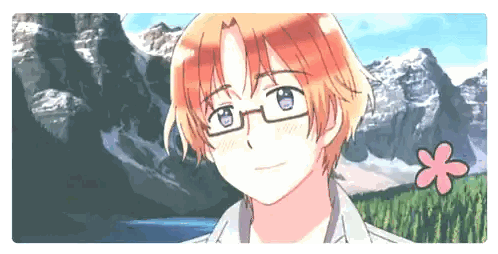 Cartoon Character with Glasses and Flower