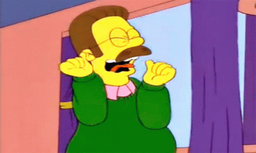 Cartoon Character With Glasses and Mustache Looking Out Window
