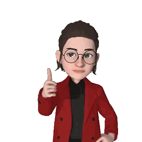 Cartoon Character with Glasses and Red Coat