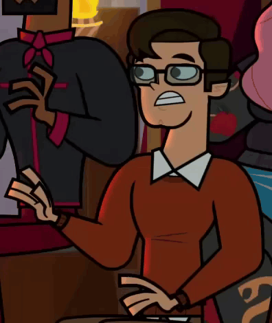 Cartoon Character With Glasses and Red Shirt