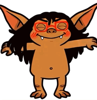 Cartoon Character With Glasses and Smile
