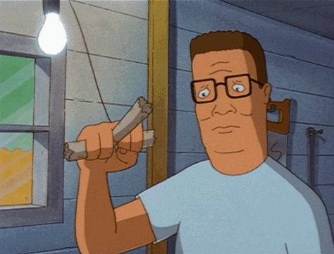 Cartoon Character with Glasses Holding Wood