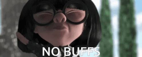Cartoon Character With Glasses Saying No Buffs