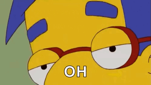 Cartoon Character With Glasses Saying Oh