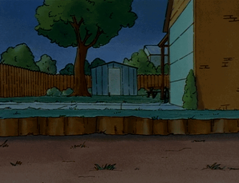 Cartoon Character With Glasses Sticking Head Out Of Hole GIF