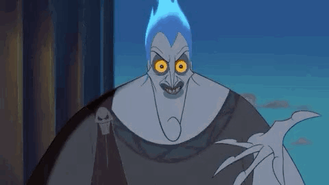 Cartoon Character With Glowing Eyes And Skull GIF