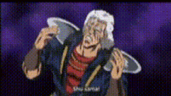 Cartoon Character With Gray Hair Holding Sword