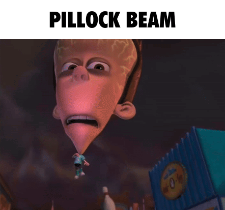 Cartoon Character With Green Beam And Pillock Beam GIF