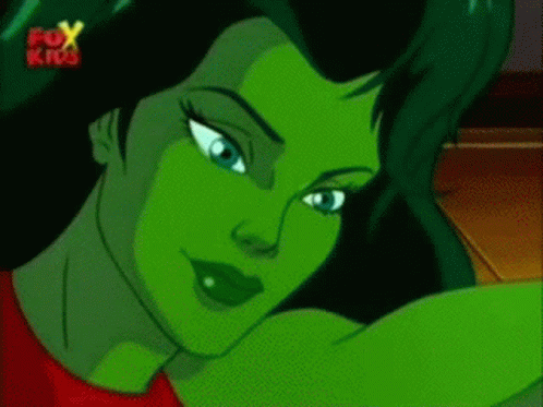 Cartoon Character With Green Hair