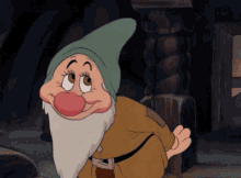 Cartoon Character with Green Hat and Beard