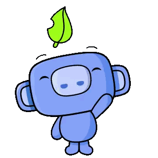 Cartoon Character With Green Leaf