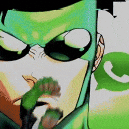Cartoon Character With Green Mask GIF