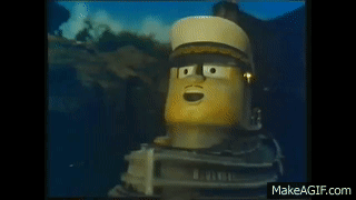 Cartoon Character With Hat Standing In Water Smiling GIF