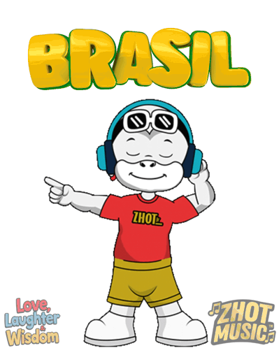 Cartoon Character With Headphones Red Shirt Saying Zhot