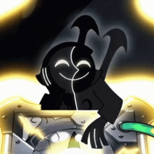 Cartoon Character With Headphones Smiling GIF